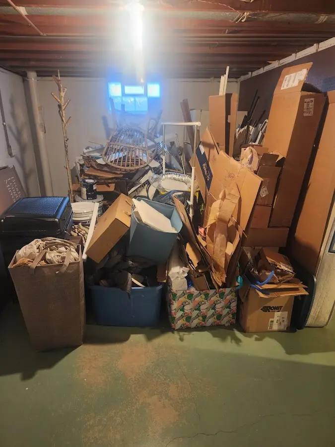 Roll-off dumpster container at job site for 20 Yard Dumpster Rental in Lindale